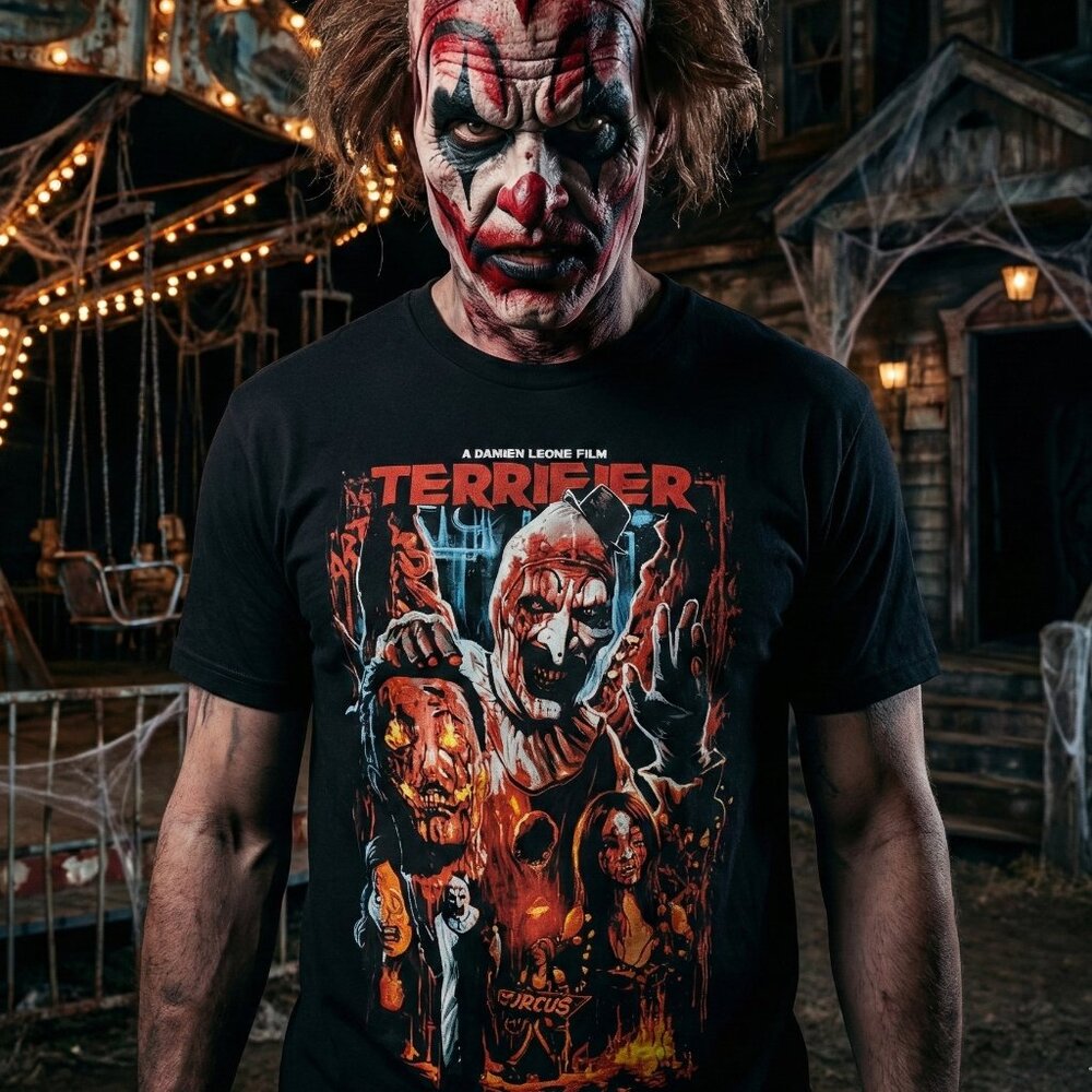 🤡 Terrifier Art the Clown Horror Graphic Tee Terror Threads 2XL 🩸